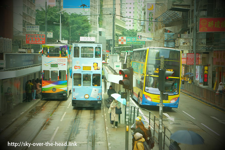 トラムで香港観光（香港）／ Hong Kong tourism by tram（Hong Kong）