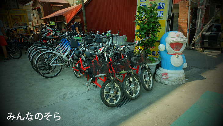 2.后里駅前で、台湾が世界に誇るGiantさんの自転車をレンタル