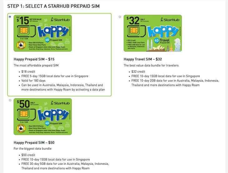 【StarHub】Happy ○○ SIM