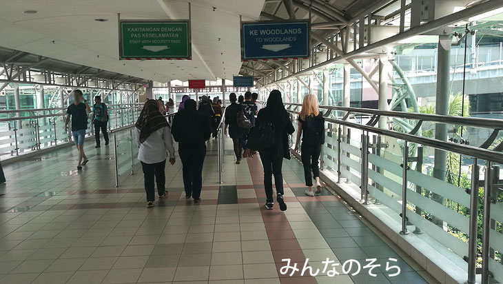 帰りは「Johor Bahru Checkpt→woodland check point」を約1時間で通過