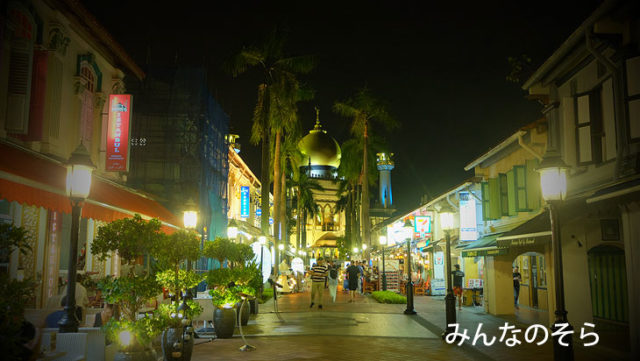 夜に再訪問！灯りを点したサルタン・モスクが壮麗
