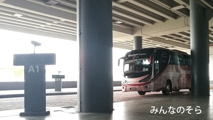 マラッカセントラル（Melaka Sentral）まで、バスに乗車