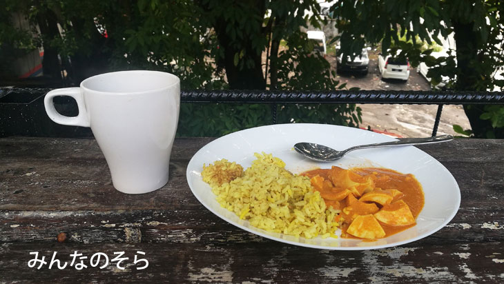朝カレー＠宿泊先：ミングル ホステル クアラルンプール