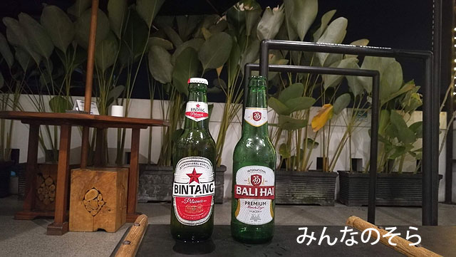 宿泊先のホステルでビールにありつけた